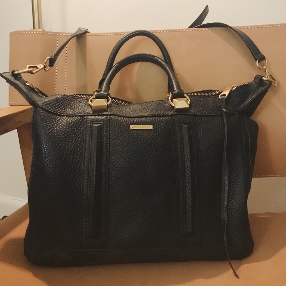 Structured Satchel, Pebbled leather